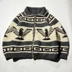 90s Cowichan handmade wool knit sweater