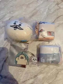 ちいかわ 島二郎もっち類マスコット ラメアクリルキーホルダーなど 4点セット