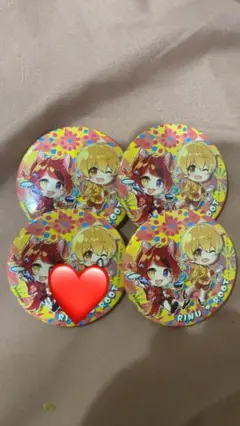 すとぷり 莉犬 るぅと 1個サイン入り缶バッジ 4個セット