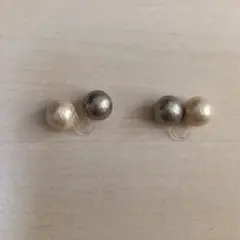 ゴールド シルバー ボール型 イヤリング