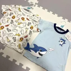 半袖Tシャツ 2枚セット 95cm 動物 サメ