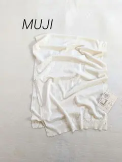 新品タグ付　無印良品　ウールシルクケープ　オフ白　仕様図付　即日発送