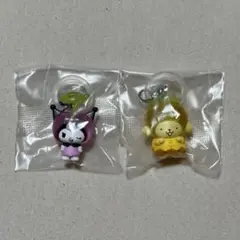 산리오 쿠다모노 메지루시 액세서리 쿠로미 폼폼푸린 세트