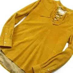 定価41,900円【エディション】プルオーバー本革レザーシャツ トゥモローランド