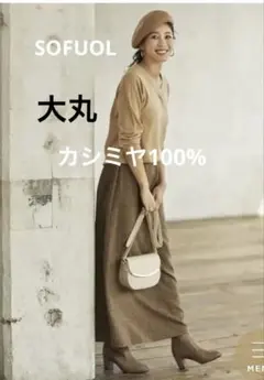 SOFUOL カシミヤ100% セーター ニット Ｖネック 美品 カシミヤ