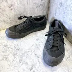 VANS バンズ スニーカー 24.5cm ローカット オールブラックのサムネイル