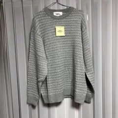 新品BARK MANHATTAN オーバーサイズ バーズアイ クルーネックニット