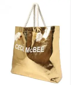 【新品】CECI McBEE リバーシブル トート ビーチバッグ ゴールドのサムネイル
