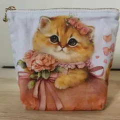 ゆーー様】ハンドメイドオーダー★猫★ふわふわポーチ ゆーー様】ハンドメイドオーダー☆猫☆ふわふわポーチ - メルカリ