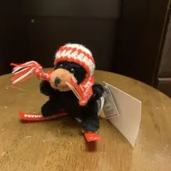 カナダ スキー クマ ぬいぐるみキーホルダー