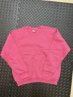 ピンク クルーネック スウェット
