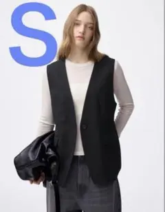 GU ノーカラーベストZ（ブラック） Ｓサイズ 新品