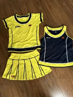 ellesse テニスウェアセット 半袖シャツMタンクトップMスコートS