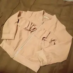 フリル付きピンクブルゾン 130