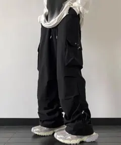 未開封新品 lilful ドローコード カーゴパンツ ブラック 黒 M