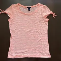 Gap ギャップ　半袖カットソー　Sオレンジストライプのサムネイル