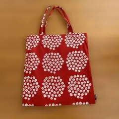 marimekko マリメッコ トートバッグ 花柄 レッド