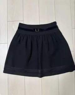 ロディスポット　フレアミニスカート　ブラックのサムネイル