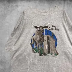 CEHO ジョークTシャツ ムース 鹿 小屋 ユーモア ファニー アニマル 動物