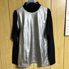 シルバー ブラック M 長袖インナー。