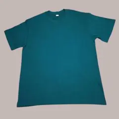 メンズ 半袖Ｔシャツ　グリーン無地　新品　Ｌに近いМサイズ　綿100%