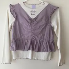 キッズ　140㎝　LL　アクシーズファム キッズ　トップス　長袖　パープル