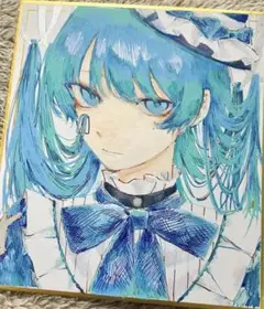 ミニ色紙 手描き オリジナルイラスト アナログ - メルカリ