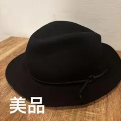 カシラ　ウール100% ブラック フェルトハット