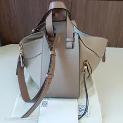 【美品】LOEWE ハンモック サンド ハンドバッグ