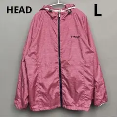 HEAD フード付きストライプジャケット　パーカー　ウィンドブレーカー　L