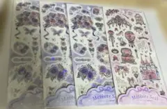 Meteore　SeaI クリアシール　銀箔押し シール 定価1個308円　4個