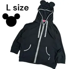 ミッキー耳付きフードパーカー七分袖