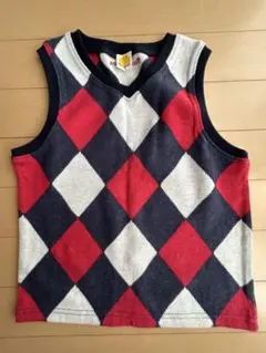 moujonjon ダイヤモンド柄 ベスト 120cm