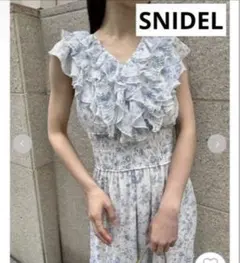 【美品】snidel Sustainableプリーツフリルワンピース　スナイデル