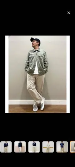 GAPチノパン　モダン90sルーズフィットカーキパンツ　W36/L32のサムネイル