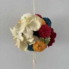 和装 ボールブーケ 胡蝶蘭 造花 タッセル付き 結婚式 前撮り 白無垢 色打掛