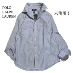 未使用♪ポロラルフローレン オックスフォード BDシャツ ブルー マルチポニー