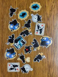 フレークシールセット　アリス　シンデレラ　切手風