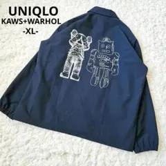 【UNIQLO KAWS+WARHOL】コーチジャケット ネイビー XL