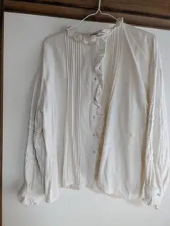 Samansa Mos2 フリル長袖ブラウス F