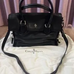 美品♡COLE HAAN 2way黒レザートートバッグ