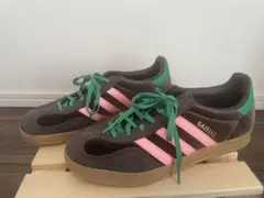 【24.5cm】adidas Gazelle スニーカー ブラウン ピンク