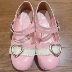 BABY ハートバックルシューズ　ピンクのサムネイル