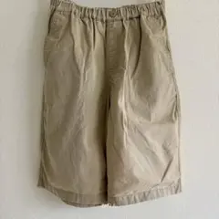 最終価格 ユニクロ チノパン ウエストゴム ハーフパンツ ベージュ 160キッズ