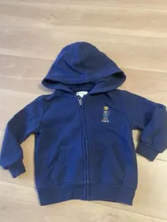 最終値下 ラルフローレン ポロベア 24m フード付き ネイビー パーカー