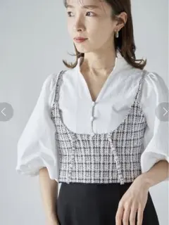 【新品】スナイデル 3pieceセットアップ（ブラウスビスチェ2点）ホワイト