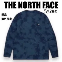 新品⭐️ノースフェイス　ロングTシャツ　おしゃれ　タイダイネイビー 良質　S