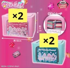 名探偵プリキュア 窓付き収納ボックス 2種 2セット　合計4点