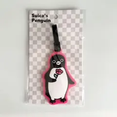 Suicaのペンギン　ラゲッジタグ　花とペンギン