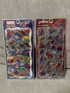 正規品　プチドロップステッカー スパイダーマン　マーベル 2点セット
